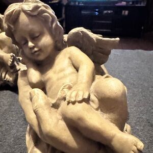 Home Interiors Tan Cherub Sculpture Art